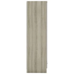 Nevada Grey Gloss & Light Oak Veneer 1 Door 1 Drawer Wardrobe -Cheap Bed Store nevada grey gloss light oak veneer 1 door 1 drawer wardrobe p80329 157522 zoom