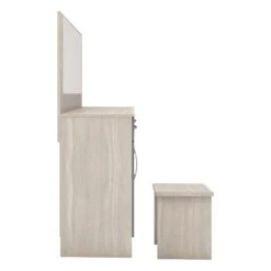 Nevada Grey Gloss & Light Oak Veneer Vanity/Dressing Table Set -Cheap Bed Store nevada grey gloss light oak veneer vanity dressing table set p80407 157958 zoom