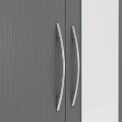 Nevada Mirrored 3D Effect Grey 2 Door 1 Drawer Wardrobe -Cheap Bed Store nevada mirrored 3d effect grey 2 door 1 drawer wardrobe p76709 124423 zoom