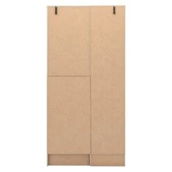 Nevada Oyster Gloss/Light Oak Effect Veneer Vanity 1 Door Wardrobe -Cheap Bed Store nevada oyster gloss light oak effect veneer vanity 1 door wardrobe p80430 158057 zoom