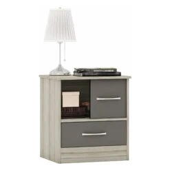 Cheap Bed Store -Cheap Bed Store nevada oyster gloss sliding door bedside p76607 124205 zoom