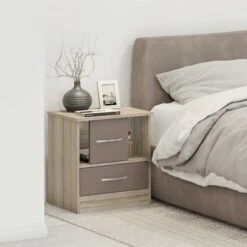 Nevada Oyster Gloss Sliding Door Bedside -Cheap Bed Store nevada oyster gloss sliding door bedside p76607 124206 zoom