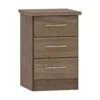 Nevada Rustic Oak 3 Drawer Bedside -Cheap Bed Store nevada rustic oak 3 drawer bedside p76467 122962 zoom