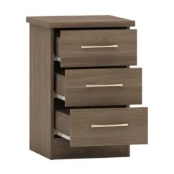 Nevada Rustic Oak 3 Drawer Bedside -Cheap Bed Store nevada rustic oak 3 drawer bedside p76467 122963 zoom