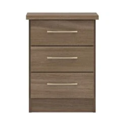 Nevada Rustic Oak 3 Drawer Bedside -Cheap Bed Store nevada rustic oak 3 drawer bedside p76467 122964 zoom