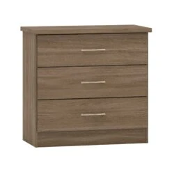 Nevada Rustic Oak 3 Drawer Chest