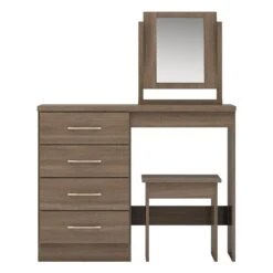 Nevada Rustic Oak 4 Drawer Dressing Table Set -Cheap Bed Store nevada rustic oak 4 drawer dressing table set p76717 124474 zoom