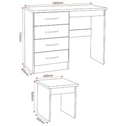 Nevada Rustic Oak 4 Drawer Dressing Table Set -Cheap Bed Store nevada rustic oak 4 drawer dressing table set p76717 124510 zoom