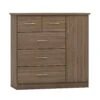Nevada Rustic Oak 5 Drawer Low Wardrobe -Cheap Bed Store nevada rustic oak 5 drawer low wardrobe p76779 125115 zoom