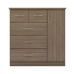Nevada Rustic Oak 5 Drawer Low Wardrobe 10 Nevada Rustic Oak 5 Drawer Low Wardrobe -Cheap Bed Store nevada rustic oak 5 drawer low wardrobe p76779 125117 zoom