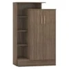 Nevada Rustic Oak Effect Petite Open Shelf Wardrobe -Cheap Bed Store nevada rustic oak effect petite open shelf wardrobe p80394 157878 zoom
