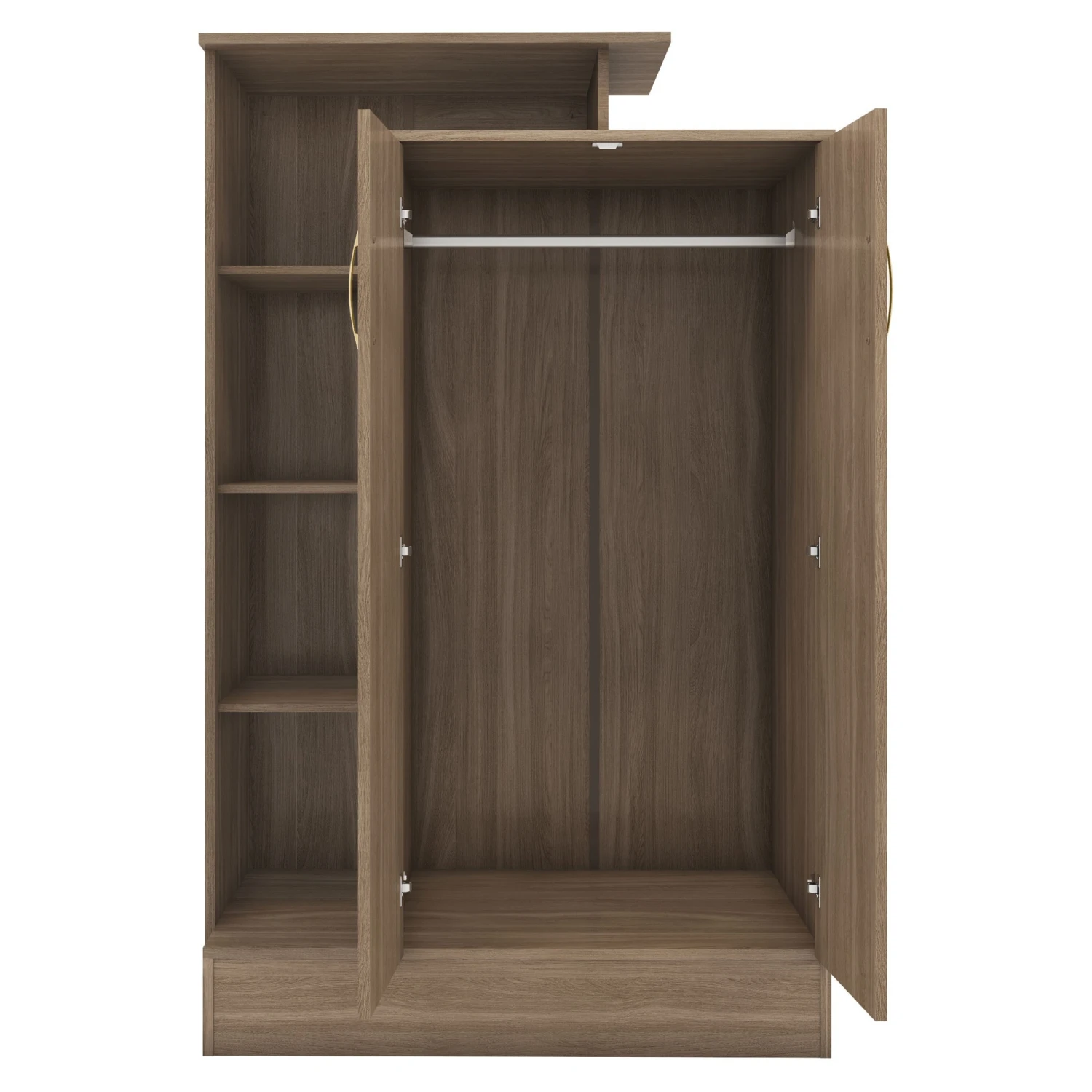 Nevada Rustic Oak Effect Petite Open Shelf Wardrobe 3 Nevada Rustic Oak Effect Petite Open Shelf Wardrobe - Image 2