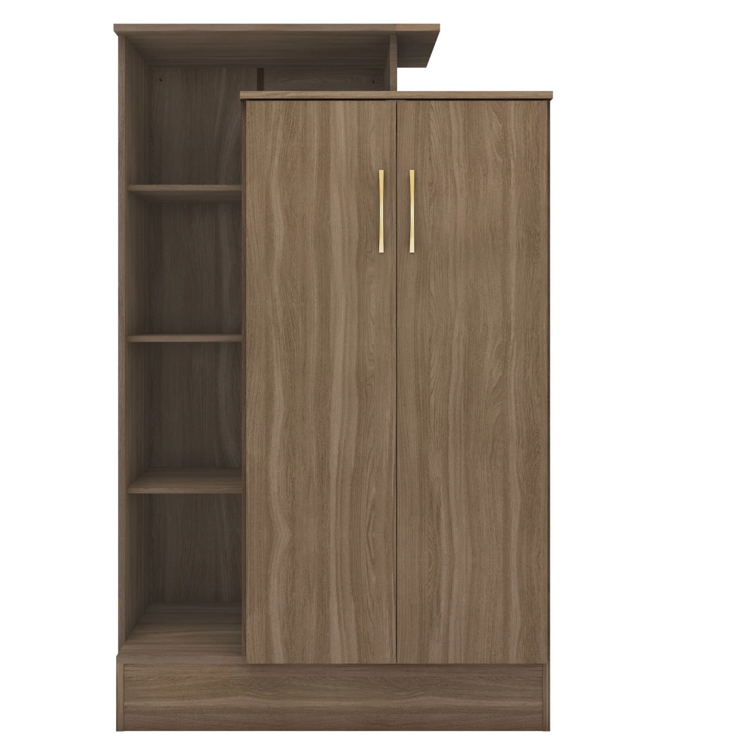 Nevada Rustic Oak Effect Petite Open Shelf Wardrobe 4 Nevada Rustic Oak Effect Petite Open Shelf Wardrobe - Image 3