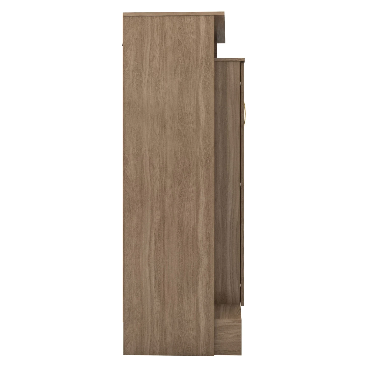 Nevada Rustic Oak Effect Petite Open Shelf Wardrobe 7 Nevada Rustic Oak Effect Petite Open Shelf Wardrobe - Image 6