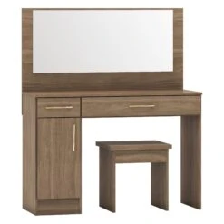 Nevada Rustic Oak Effect Vanity/Dressing Table Set
