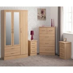 Nevada Sonoma Oak Effect 3+2 Drawer Chest -Cheap Bed Store nevada sonoma oak effect 3 2 drawer chest p80337 157575 zoom