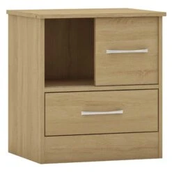 Nevada Sonoma Oak Effect Sliding Door Bedside
