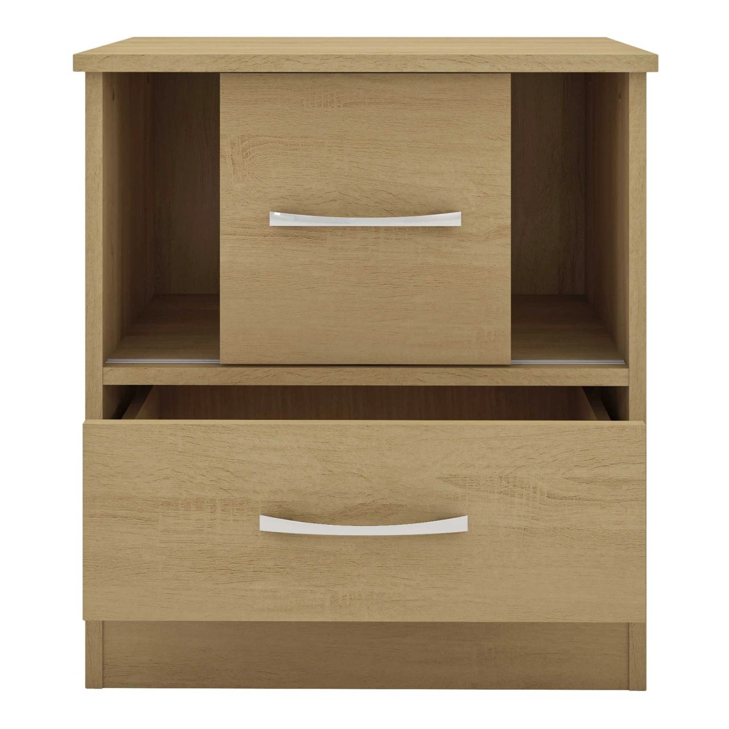 Nevada Sonoma Oak Effect Sliding Door Bedside 5 Nevada Sonoma Oak Effect Sliding Door Bedside - Image 3