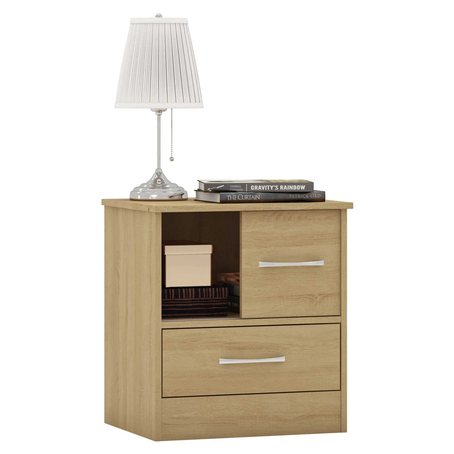 Nevada Sonoma Oak Effect Sliding Door Bedside 9 Nevada Sonoma Oak Effect Sliding Door Bedside - Image 7