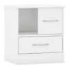 Nevada White Gloss Sliding Door Bedside -Cheap Bed Store nevada white gloss sliding door bedside p76604 124179 zoom