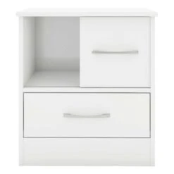 Nevada White Gloss Sliding Door Bedside -Cheap Bed Store nevada white gloss sliding door bedside p76604 124182 zoom