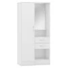 Nevada White Gloss Vanity 1 Door Wardrobe -Cheap Bed Store nevada white gloss vanity 1 door wardrobe p80321 157474 zoom