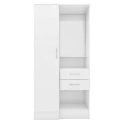 Nevada White Gloss Vanity 1 Door Wardrobe -Cheap Bed Store nevada white gloss vanity 1 door wardrobe p80321 157475 zoom