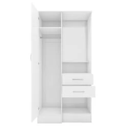 Nevada White Gloss Vanity 1 Door Wardrobe -Cheap Bed Store nevada white gloss vanity 1 door wardrobe p80321 157476 zoom