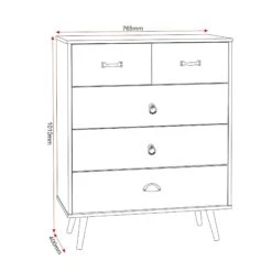 Nordic 3+2 Drawer Chest -Cheap Bed Store nordic 3 2 drawer chest p76574 124005 zoom