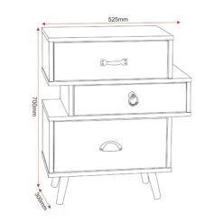 Nordic 3 Drawer Bedside 7 Nordic 3 Drawer Bedside -Cheap Bed Store nordic 3 drawer bedside p76577 124021 zoom