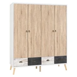 Nordic 4 Door 4 Drawer Wardrobe