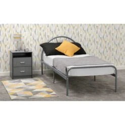 Nova Silver Metal Bed