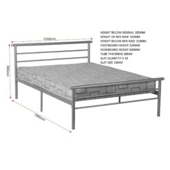 Orion Silver Metal Bed -Cheap Bed Store orion silver metal bed p69625 107841 zoom