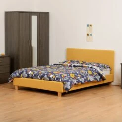 Prado Mustard Fabric Bed -Cheap Bed Store prado mustard fabric bed p76554 136017 zoom
