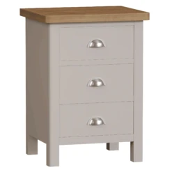 Ranston Truffle 3 Drawer Bedside Cabinet