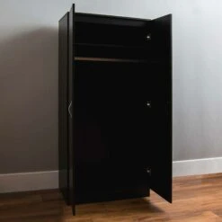 Riano Black 2 Door Wardrobe -Cheap Bed Store riano black 2 door wardrobe p53655 70036 zoom