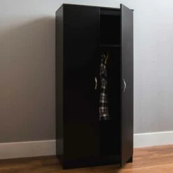 Riano Black 2 Door Wardrobe -Cheap Bed Store riano black 2 door wardrobe p53655 70037 zoom