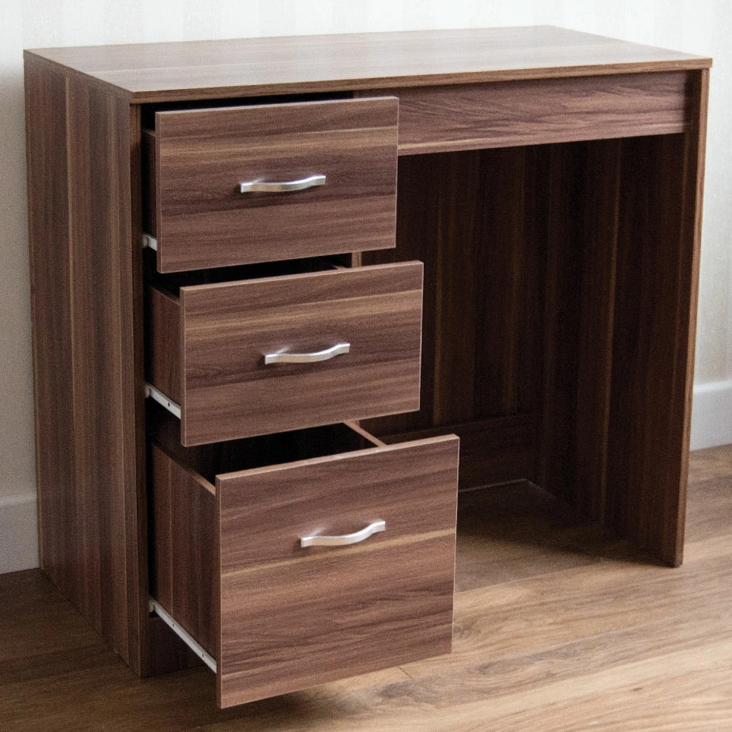 Riano Walnut 3 Drawer Dressing Table 5 Riano Walnut 3 Drawer Dressing Table - Image 3