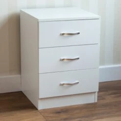 Riano White 3 Drawer Bedside -Cheap Bed Store riano white 3 drawer bedside p54059 72333 zoom