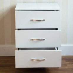 Riano White 3 Drawer Bedside -Cheap Bed Store riano white 3 drawer bedside p54059 72334 zoom