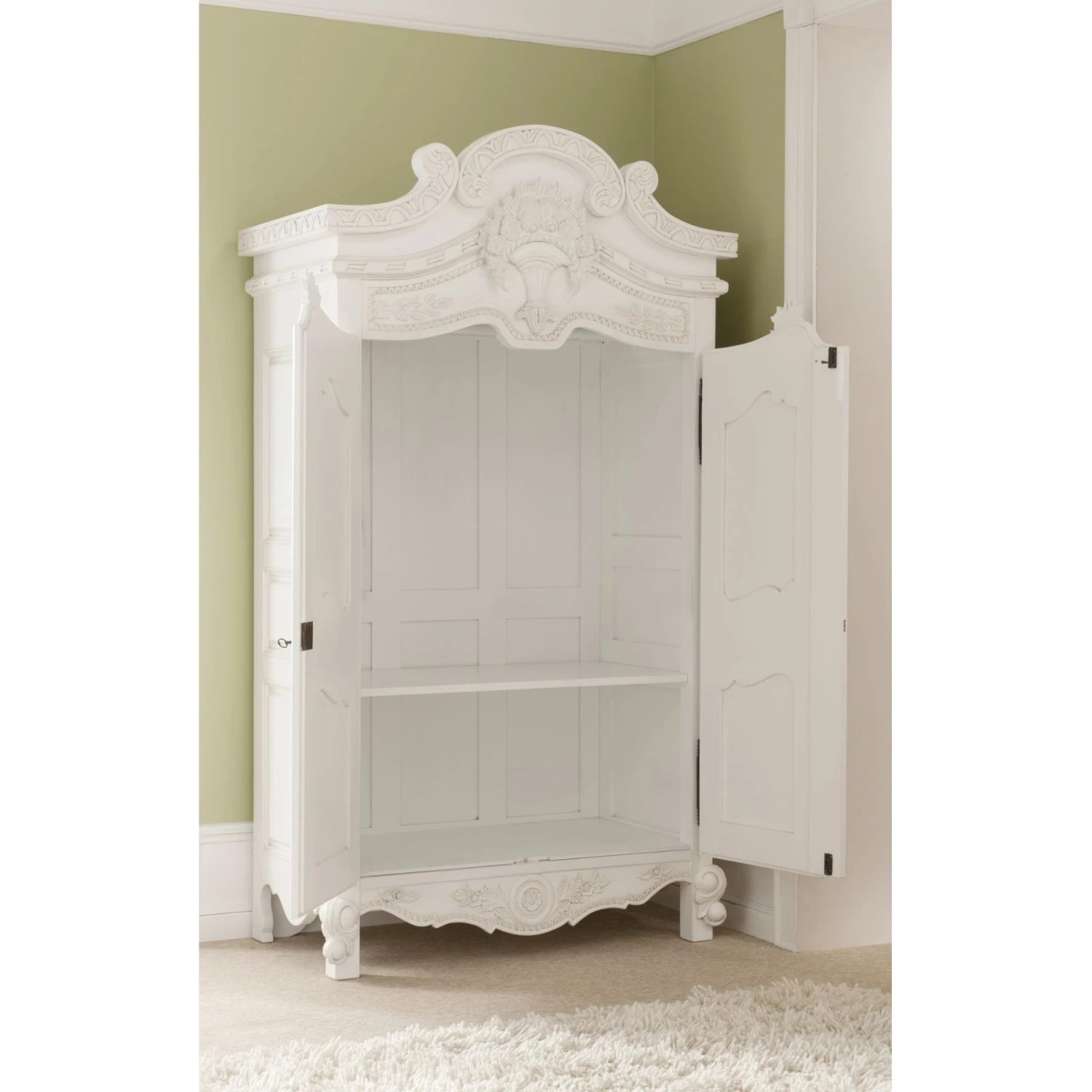 Rococo Antique French Style Wardrobe 4 Rococo Antique French Style Wardrobe - Image 2