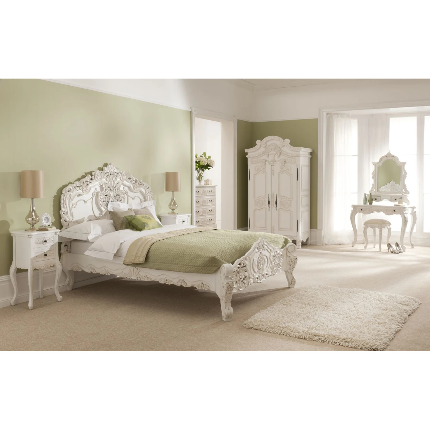 Rococo Antique French Style Wardrobe 6 Rococo Antique French Style Wardrobe - Image 4