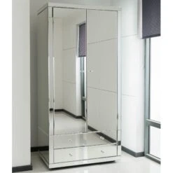 Romano Crystal Mirrored Wardrobe