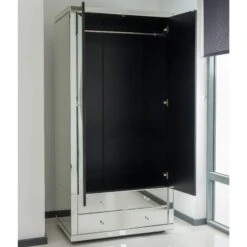 Romano Crystal Mirrored Wardrobe -Cheap Bed Store romano crystal mirrored wardrobe p40644 35378 zoom