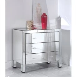Romano Mirrored Chest 3 Drawer