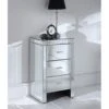 Romano Mirrored Slim Bedside Table