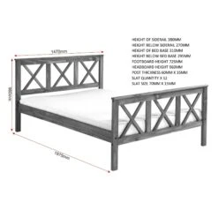 Salvador Pine High Foot End Bed -Cheap Bed Store salvador pine high foot end bed p69533 107819 zoom