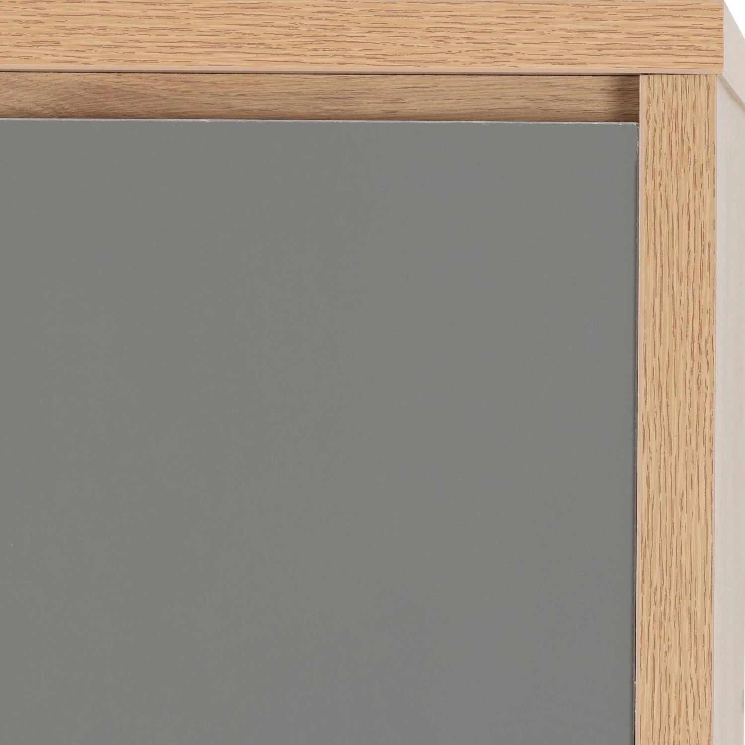 Seville Grey Gloss & Light Oak 4 Door 2 Drawer Wardrobe 8 Seville Grey Gloss & Light Oak 4 Door 2 Drawer Wardrobe - Image 6