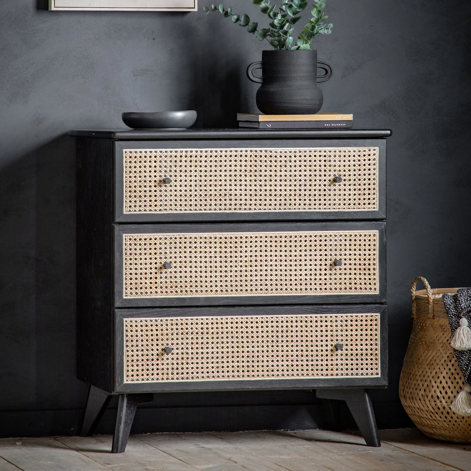 Skylar Natural Rattan 3 Drawer Chest 90 X 45 X 87 Cm 3 Skylar Natural Rattan 3 Drawer Chest 90 X 45 X 87 Cm