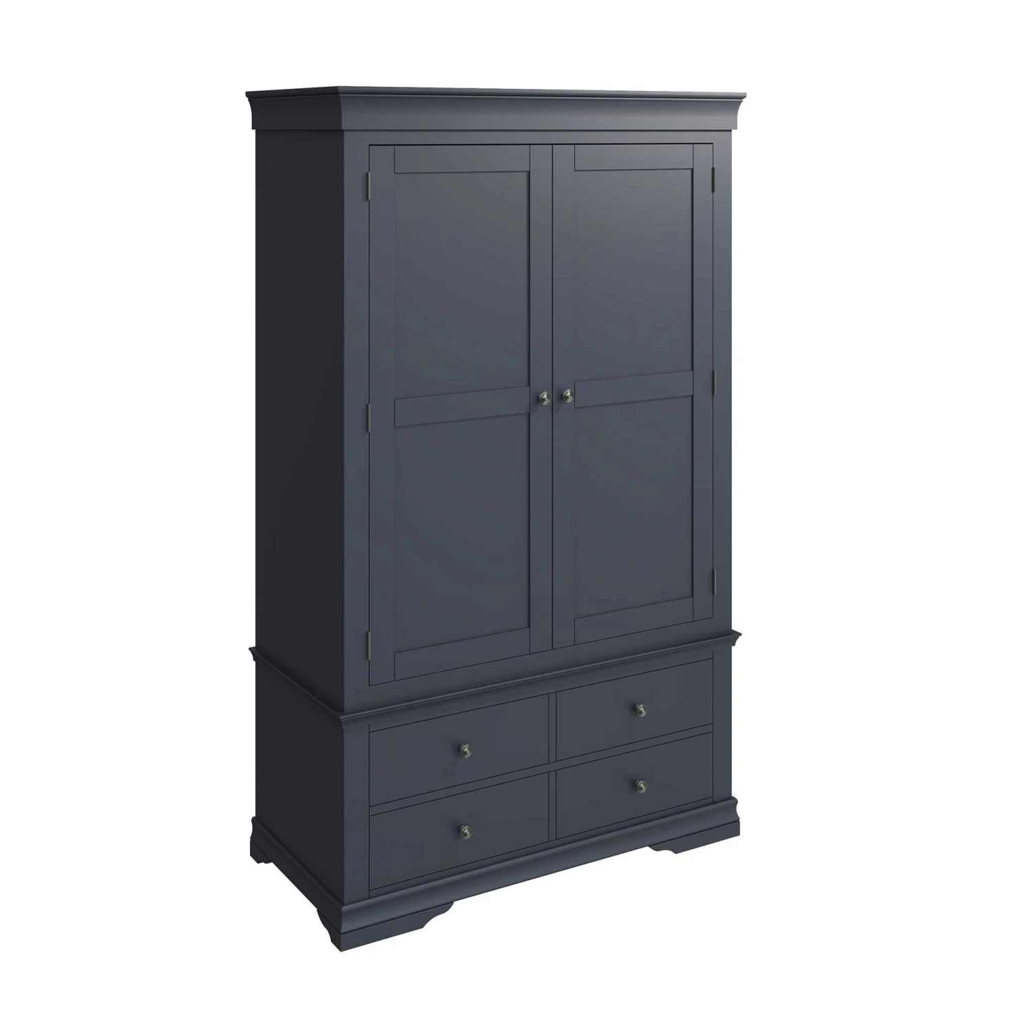 Swindon Midnight Grey 2 Door 4 Drawer Wardrobe 4 Swindon Midnight Grey 2 Door 4 Drawer Wardrobe - Image 2